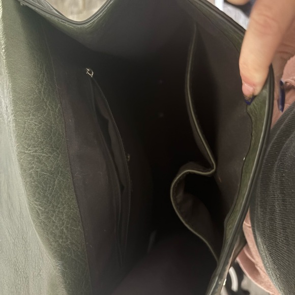 Disturbia Juniper backpack! Mushroom Embroidered Green vegan Leather Bag - Picture 3 of 3